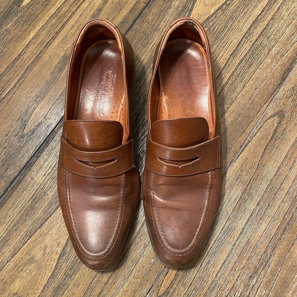 Wolf & Shepherd Ringer Loafer Men Shoe Size 9.5 Maple Calfskin Penny Loafer - Picture 3 of 13